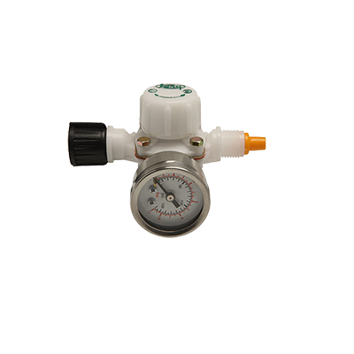 A flow regulator can be used with backpack sprayers